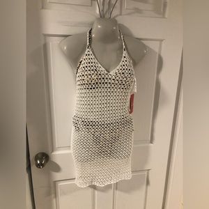 Crochet fishnet dress for beach days